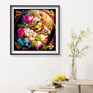 Birdsong And Flowers 40*40CM(Canvas) Full Round Drill Diamond Painting