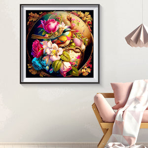 Birdsong And Flowers 40*40CM(Canvas) Full Round Drill Diamond Painting