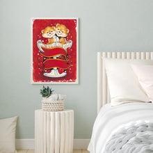 Load image into Gallery viewer, Love-Filled Valentine&#39;S Day Bear 30*40CM(Canvas) Full Round Drill Diamond Painting
