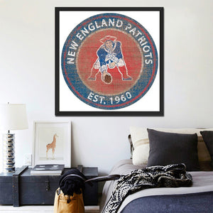 New England Patriots Football Team 40*40CM(Canvas) Full Round Drill Diamond Painting