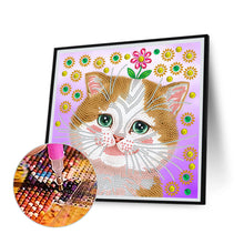 Load image into Gallery viewer, Crazy Cat 30*30CM(Canvas) Partial Special Shaped Drill Diamond Painting
