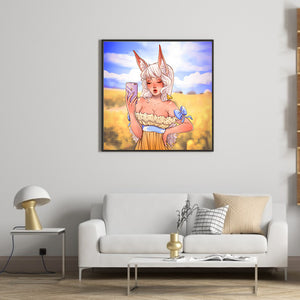 Anime Girl 40*40CM(Canvas) Full Round Drill Diamond Painting