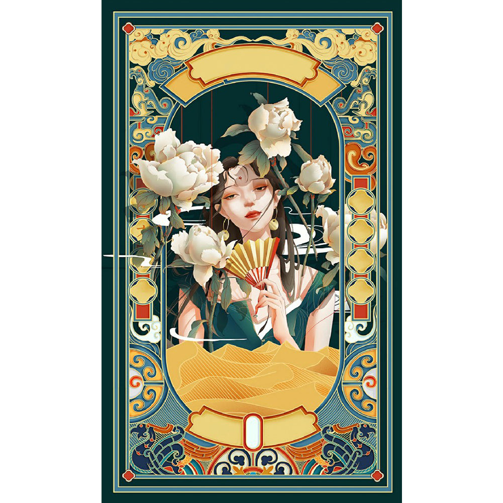 Girl 30*50CM(Canvas) Full Round Drill Diamond Painting