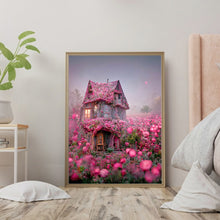 Load image into Gallery viewer, Fairytale House In A Sea Of ??Flowers 30*40CM(Canvas) Full Round Drill Diamond Painting
