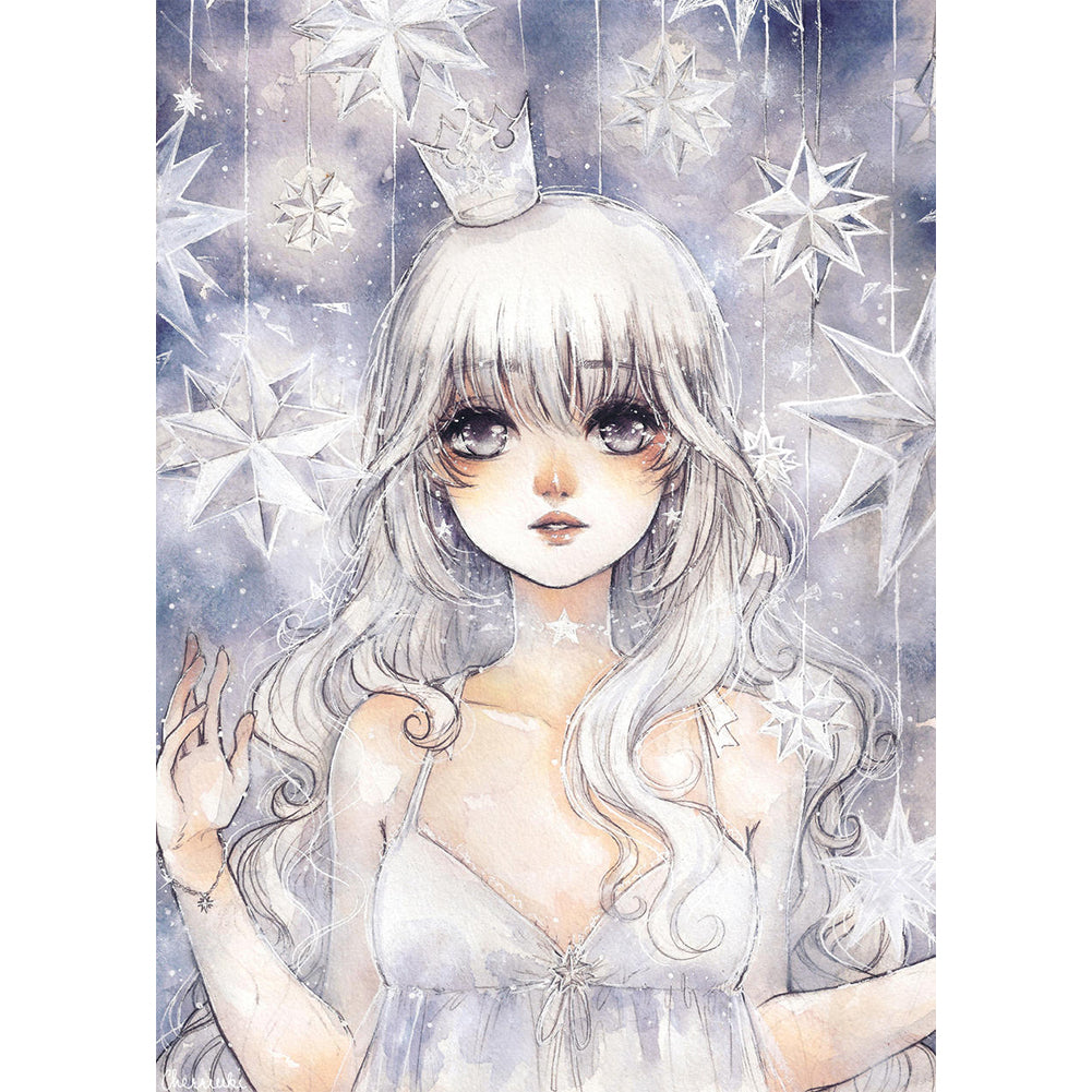 Yishu - Girl - 50*70CM 11CT 3 Stamped Cross Stitch