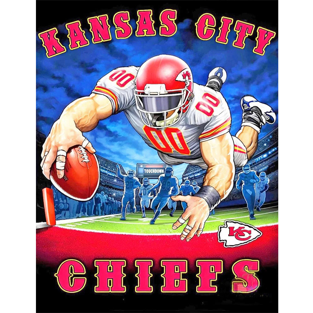 Kansas City Chiefs Football Team 30*40CM(Canvas) Full Round Drill Diamond Painting
