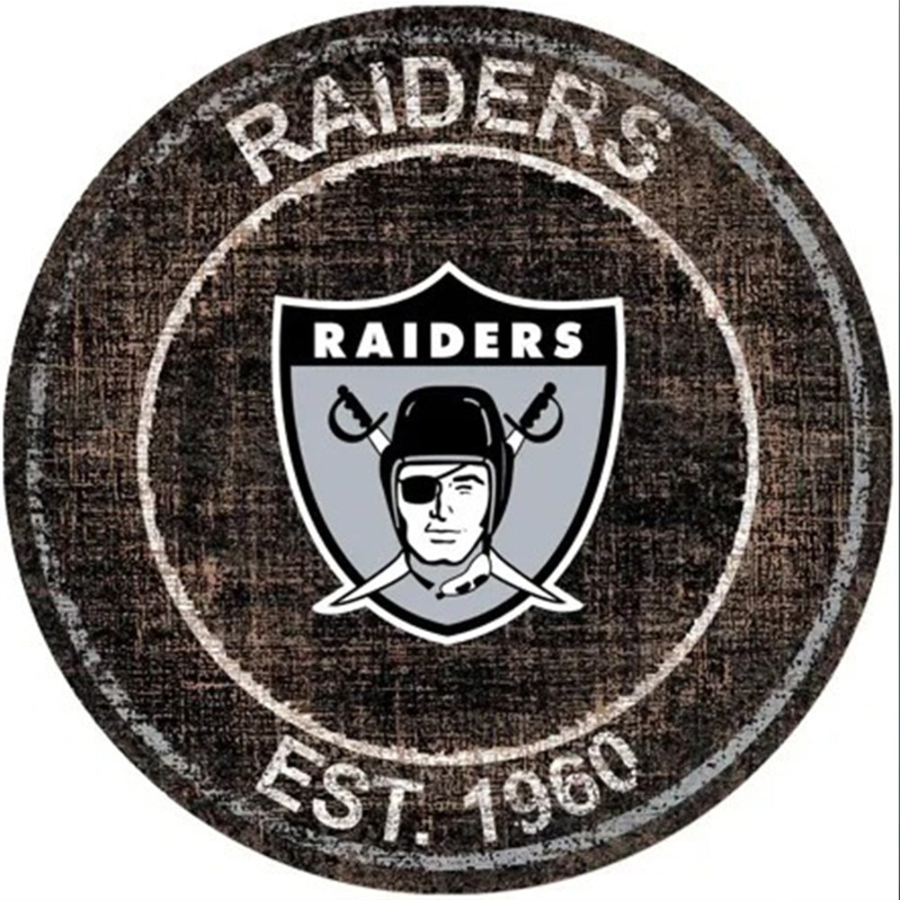 Las Vegas Raiders Football Team 40*40CM(Canvas) Full Round Drill Diamond Painting