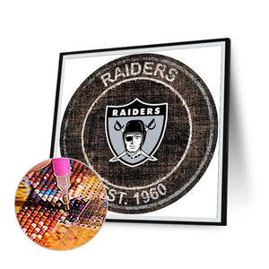 Las Vegas Raiders Football Team 40*40CM(Canvas) Full Round Drill Diamond Painting