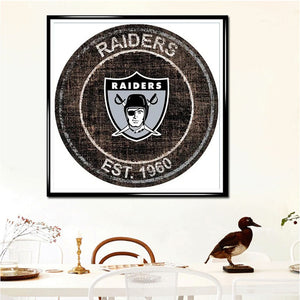Las Vegas Raiders Football Team 40*40CM(Canvas) Full Round Drill Diamond Painting