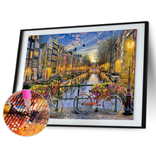 Load image into Gallery viewer, Amsterdam Scenery 40*30CM(Canvas) Full Round Drill Diamond Painting
