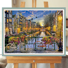 Load image into Gallery viewer, Amsterdam Scenery 40*30CM(Canvas) Full Round Drill Diamond Painting
