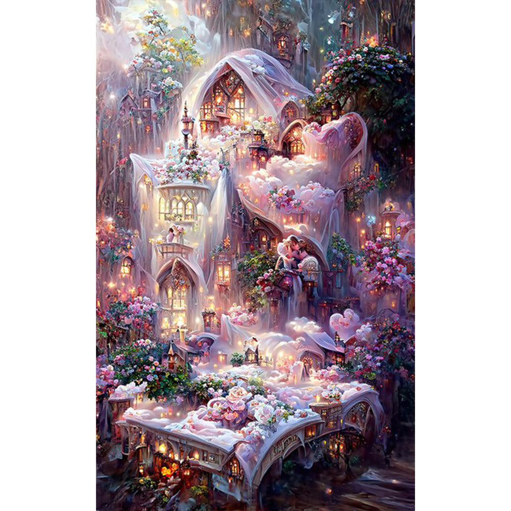 Rose Manor 50*80CM(Canvas) Full Round Drill Diamond Painting