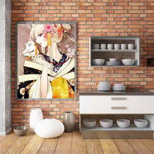 Cartoon Girl 30*40CM(Canvas) Full Round Drill Diamond Painting