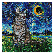 Load image into Gallery viewer, Huancan - Van Gogh-Style Cats - 40*40CM 11CT 3 Counted Cross Stitch
