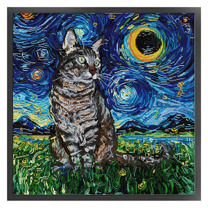 Huancan - Van Gogh-Style Cats - 40*40CM 11CT 3 Counted Cross Stitch