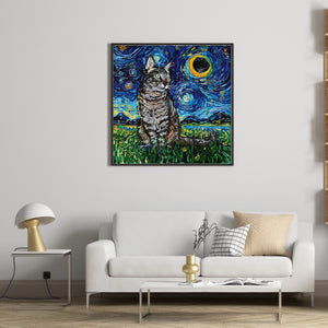 Huancan - Van Gogh-Style Cats - 40*40CM 11CT 3 Counted Cross Stitch