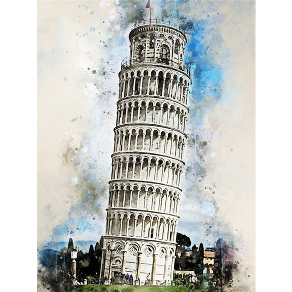 Huancan - Famous Building - Leaning Tower Of Pisa, Italy - 40*53CM 11CT 3 Stamped Cross Stitch