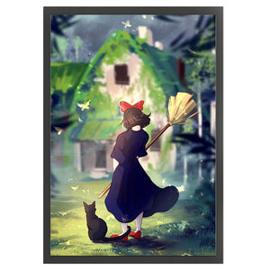 Huancan - Hayao Miyazaki'S Kiki'S Delivery Service - 40*55CM 11CT 3 Counted Cross Stitch