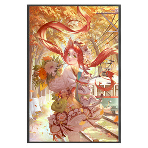 Yishu - Rural Girl - 50*74CM 11CT 3 Stamped Cross Stitch