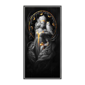 Yishu - Fantasy Girl And Owl - 50*90CM 11CT 3 Stamped Cross Stitch