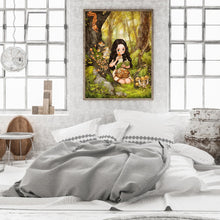 Load image into Gallery viewer, Curly Little Girl 30*40CM(Canvas) Full Round Drill Diamond Painting
