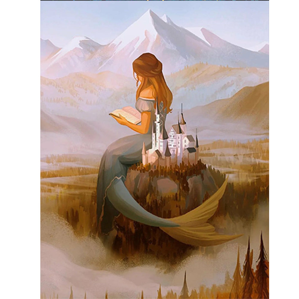 Mermaid Girl 30*40CM(Canvas) Full Round Drill Diamond Painting