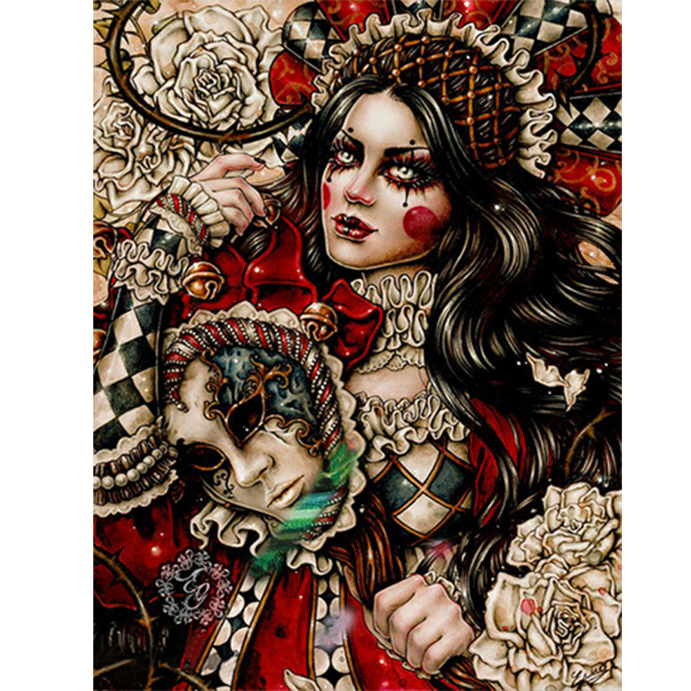 Dark Girl 30*40CM(Canvas) Full Round Drill Diamond Painting