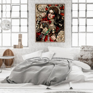 Dark Girl 30*40CM(Canvas) Full Round Drill Diamond Painting