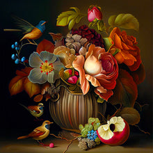 Load image into Gallery viewer, Flowers, Fish, And Birds 40*40CM(Canvas) Full Round Drill Diamond Painting
