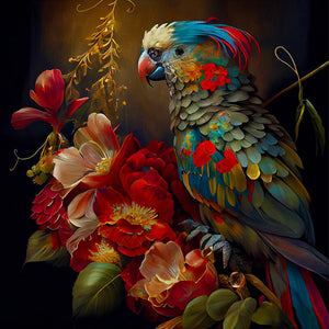 Flowers, Fish, And Birds 40*40CM(Canvas) Full Round Drill Diamond Painting