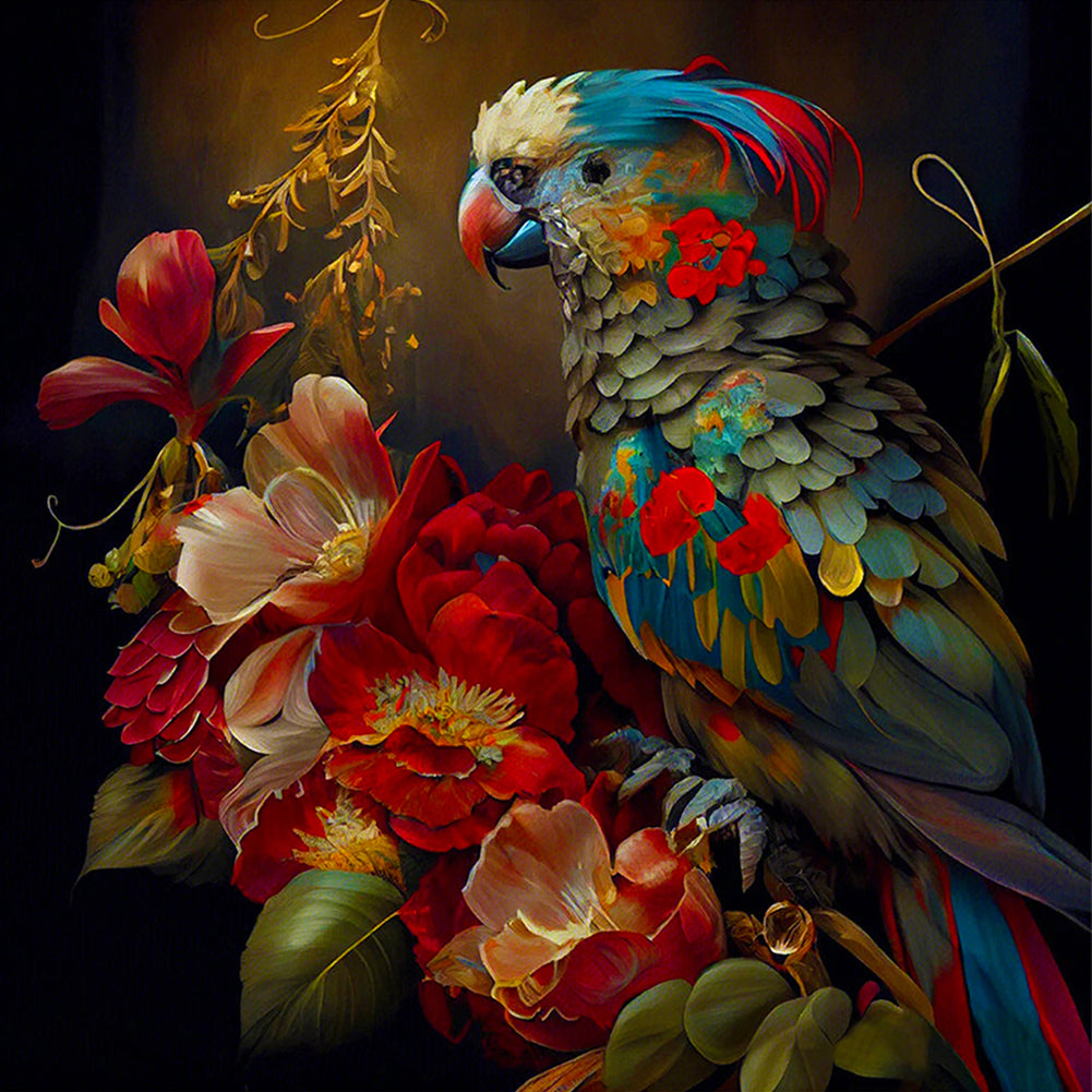 Flowers, Fish, And Birds 40*40CM(Canvas) Full Round Drill Diamond Painting