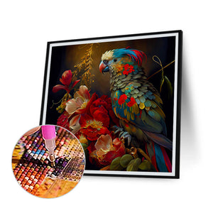 Flowers, Fish, And Birds 40*40CM(Canvas) Full Round Drill Diamond Painting