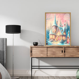 Snow Castle 30*40CM(Canvas) Full Round Drill Diamond Painting