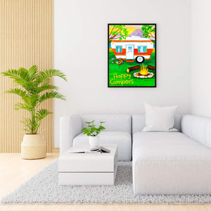 Mountain Camping 30*40CM(Canvas) Full Round Drill Diamond Painting