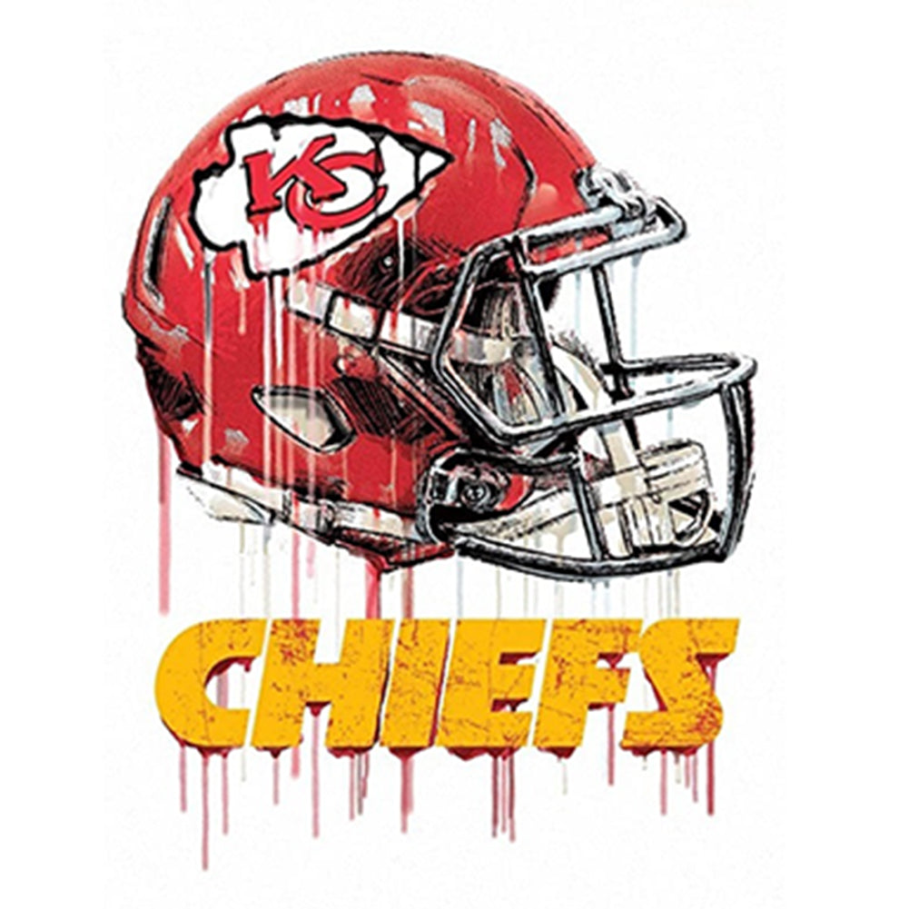 Kansas City Chiefs Football Team 50*50CM(Canvas) Full Round Drill Diamond Painting