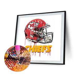 Kansas City Chiefs Football Team 50*50CM(Canvas) Full Round Drill Diamond Painting