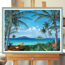 Load image into Gallery viewer, Seaside Scenery 40*30CM(Canvas) Full Round Drill Diamond Painting
