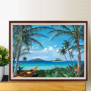 Seaside Scenery 40*30CM(Canvas) Full Round Drill Diamond Painting