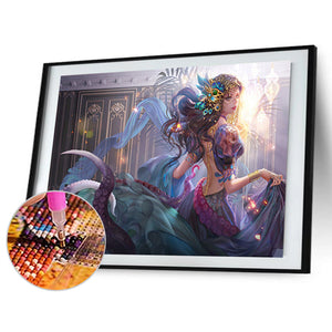 Robot Girl 50*30CM(Canvas) Full Round Drill Diamond Painting