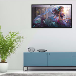 Robot Girl 50*30CM(Canvas) Full Round Drill Diamond Painting