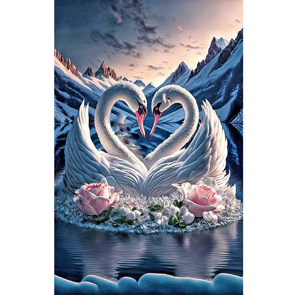 Elegant Swan Lake 40*60CM(Canvas) Full Round Drill Diamond Painting