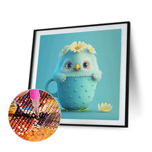 Load image into Gallery viewer, Light Blue Potted Rooster 30*30CM(Canvas) Full Round Drill Diamond Painting
