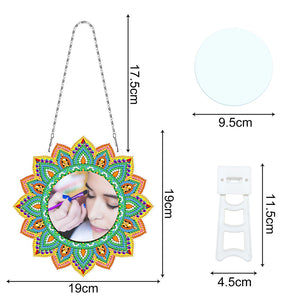 DIY Compact Mirror Paint by Number Kits Hanging Flower Home Decor (PFL301)