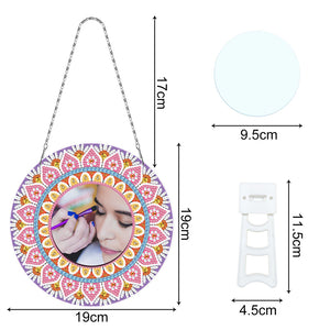 DIY Compact Mirror Paint by Number Kits Hanging Flower Home Decor (PFL307)