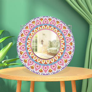 DIY Compact Mirror Paint by Number Kits Hanging Flower Home Decor (PFL307)