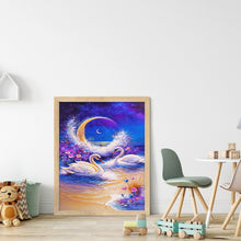 Load image into Gallery viewer, Romantic Fantasy Swan 30*40CM(Canvas) Full Round Drill Diamond Painting
