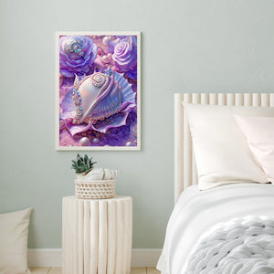 Purple Shells 30*40CM(Canvas) Full Round Drill Diamond Painting