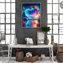 Load image into Gallery viewer, Dreamlike Heart Rose Wreath 30*40CM(Canvas) Full Round Drill Diamond Painting
