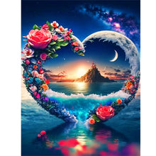 Load image into Gallery viewer, Dreamlike Heart Rose Wreath 30*40CM(Canvas) Full Round Drill Diamond Painting
