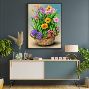Flower Basket 30*40CM(Canvas) Full Round Drill Diamond Painting